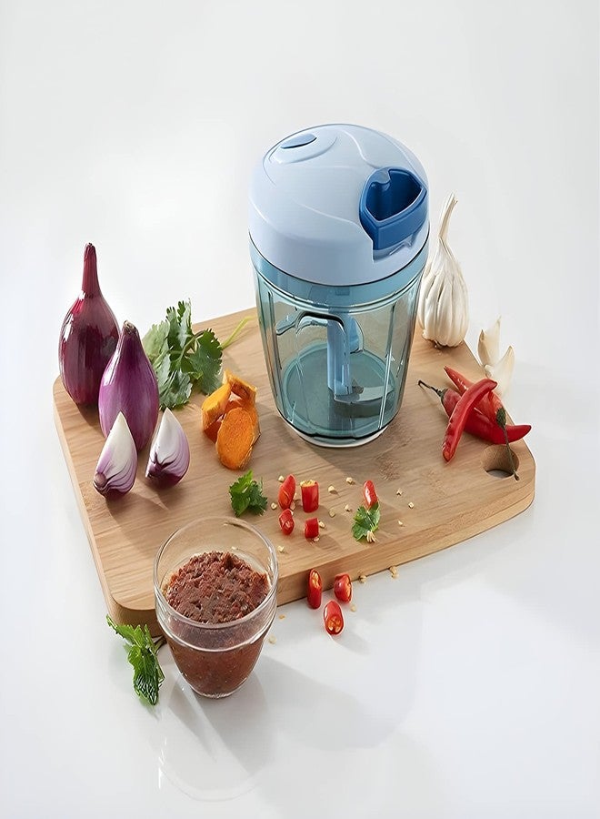 Garth مفرمة طعام يدوية من جارث، مفرمة/خلاط خضراوات يدوية صغيرة الحجم وقوية لتقطيع الفواكه والخضراوات 450 مل - Image 3